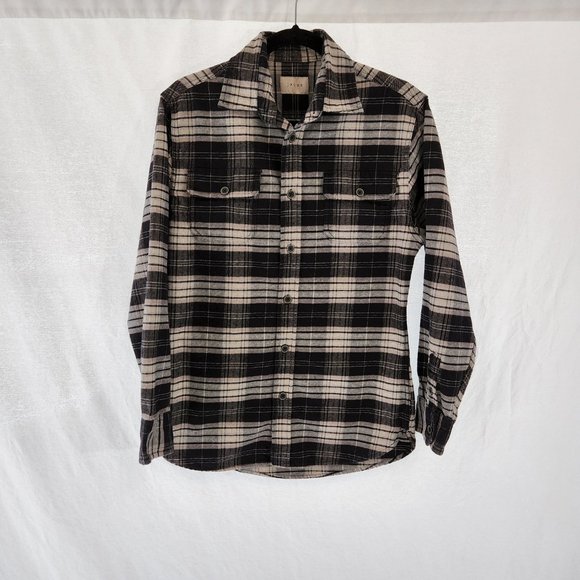 Jachs Tops - JACHS Flannel Utility Plaid Shirt Relaxed Shape Size S100% Cotton Exc. Condition